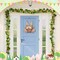 1 Pcs Easter Wreaths for Front Door Bunny Welcome Wood Sign Door Hanger Spring Decorations Easter Hanging Plaque Rabbit Sign Decorations for Home Shop Garden (11.81 Inch)